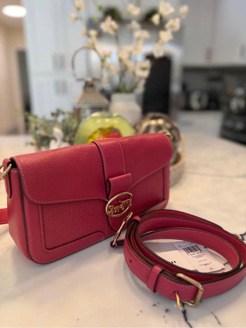 ❤️ Beautiful Red Coach Leather Bag ❤️